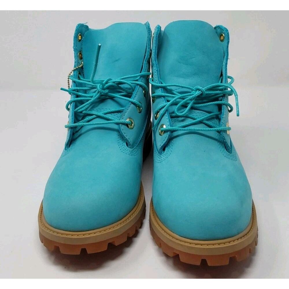 Timberland x Villa 6” Premium Boots Aqua Blue Nubuck Juniors Size 7/Women's 8.5 - Picture 2 of 16